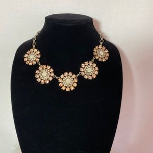 Beautiful fashion necklace with crystal flowers.